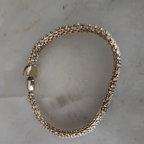 Monet Gold Toned  Woven Magnetic Close Bracelet - Picture 2 of 10